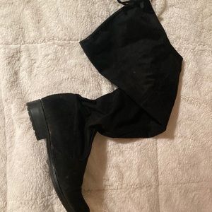 Black Suede Thigh High Boots 8.5